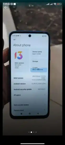 redmi 10 ram 4+1 / 64 fulsed nego tipis / di tt