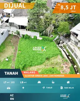 Tanah Kavling Lokasi Premium Pusat Kota, di Ijen Nirwana Residence Mlg