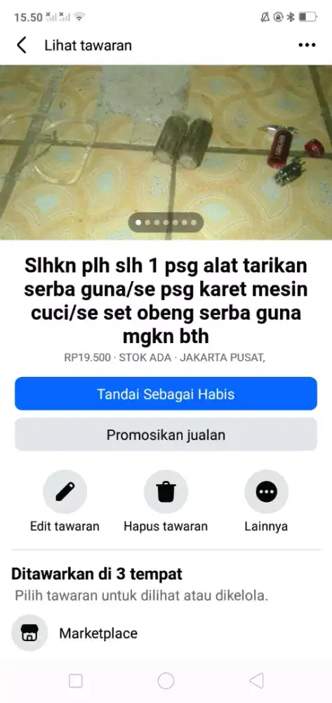 Slhkn plh slh 1 psg dr karet mesin cuci atau sblh2 nya kond bgs murah2