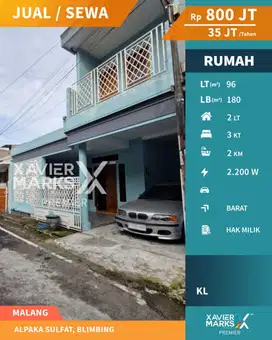 Rumah Baru Gress Siap Huni Di Alpaka Sulfat Blimbing Malang