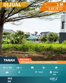 Tanah Kavling Di Perumahan Tirtasani Royal Resort Karangploso Malang