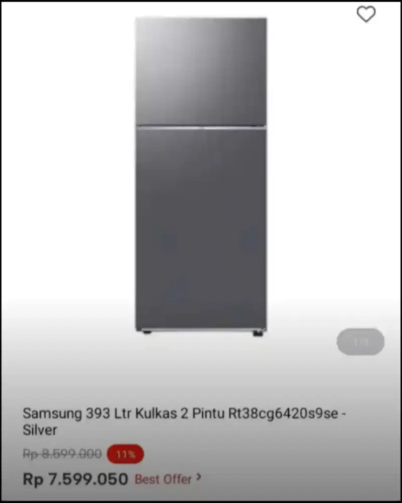 SAMSUNG 939 LITER KULKAS 2 PINTU RT38CG6420CS9SE-SILVER