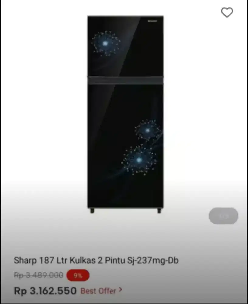 SHARP 178 LITER KULKAS 2 PINTU SJ-237MG-DB