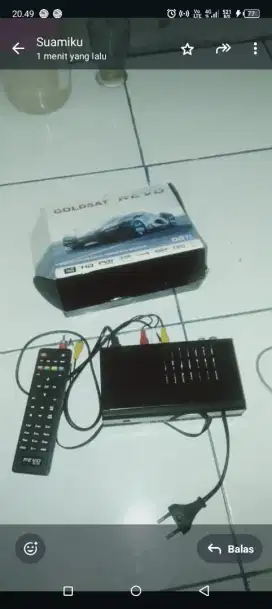Di jual set tobox goldsat revo pemakaian 1 mnggu nego tipis ya