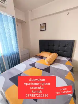 Apartemen green pramuka studio tower merah bougenville
