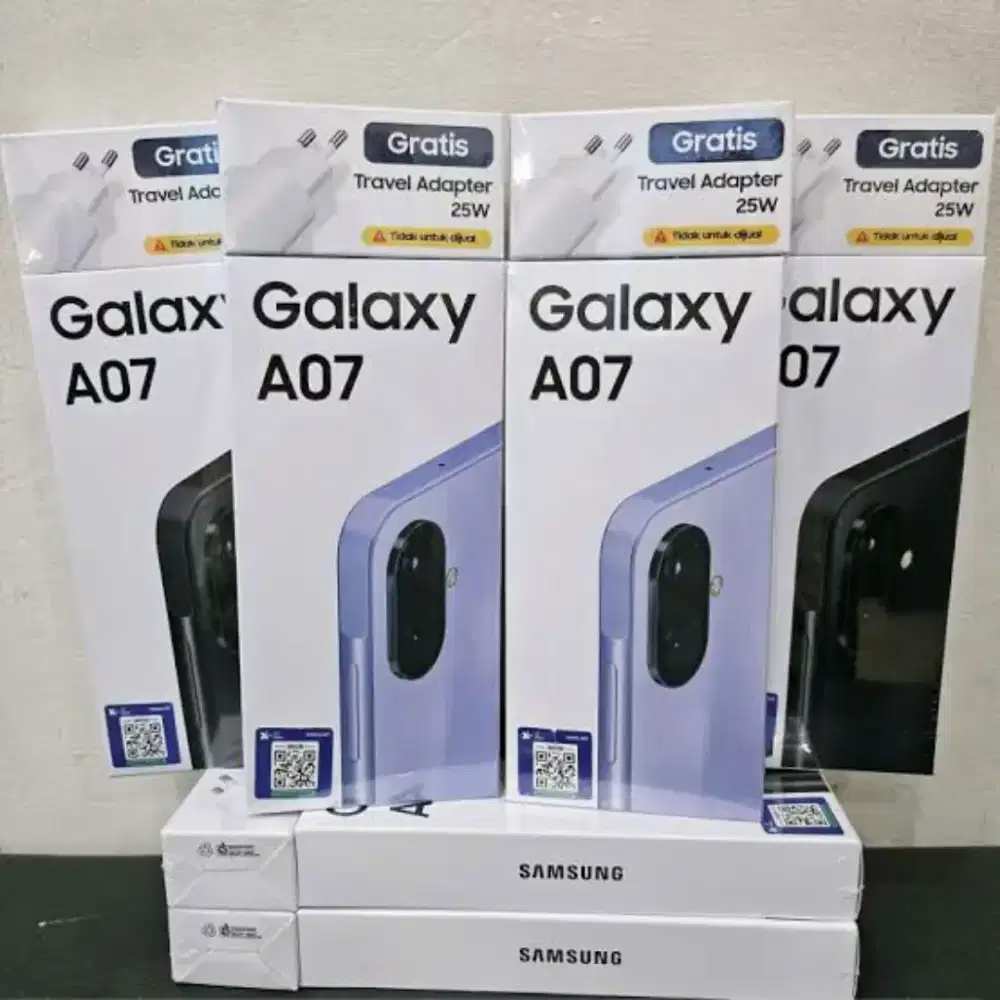 New Segel Samsung A07 Ram 4+4/64GB Free Charger