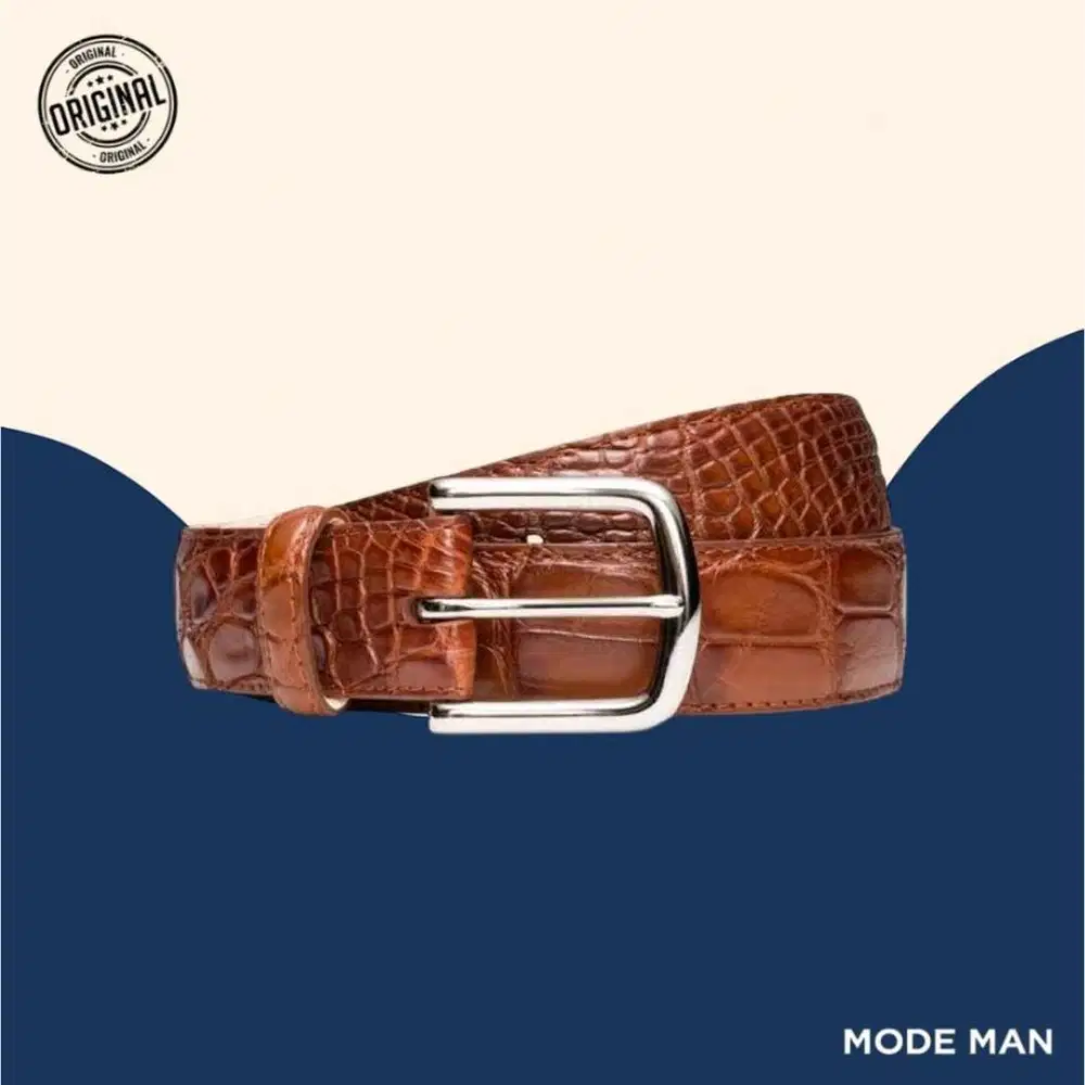 Tecovas Leather Alligator Belt (Made in Mexico) - Ikat Pinggang Kulit