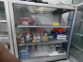 (JUAL MURAH) RAK BESI + RAK BESI KACA ETALASE