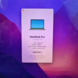 Macbook Pro M1 Ram 16 Ssd 512
Layar 13 inch Full set IBOX buat grey
