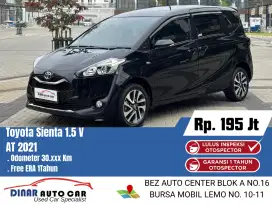 Sienta 1.5 V CVT 2021 Hitam Km 30Rb Warenty 1Th Dp 20Jt *Dinar Auto*