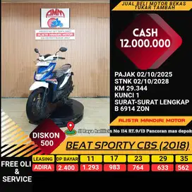 KREDIT TANPA DP HONDA BEAT SPORTY CBS TH 2018 BAYAR PAKI CC / PAYLATER