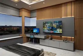 interior desain kitchen set kamar set wardrobe lemari backdrop tv