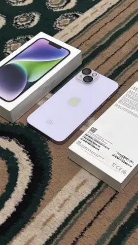iPhone 14 128GB Purple Ex iBox Mulus Parahh !!