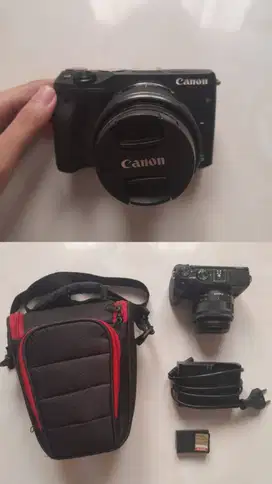 Canon EOS M3 Lensa Kit Kondisi Baik