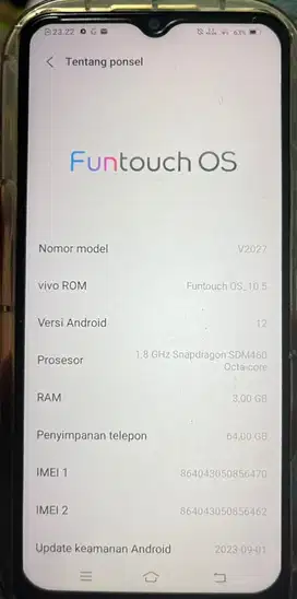 Hp vivo y20 tanpa dus