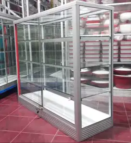 Etalase Kaca Ukuran 1,2M x 1M Barang Baru Untuk Usaha