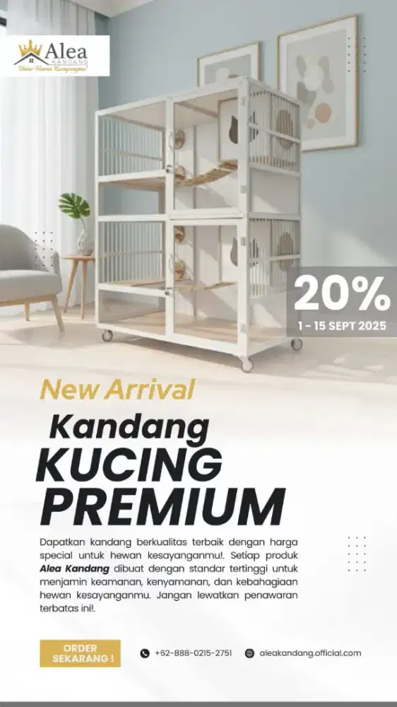 Kandang kucing aluminium