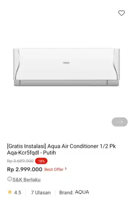 PROMO KREDIT AQUA AC 1/2PK
