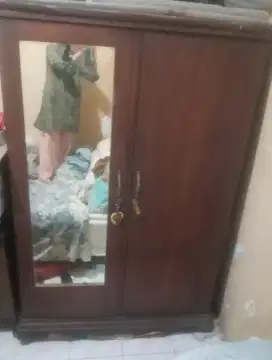 Lemari pakaian 1 kaca 2 pintu