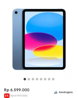PromoApple ipad A16 (wifi only) Cicilan 0% BY KREDIVO