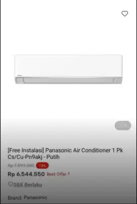 PROMO KREDIT PANASONIC AC 1 PK