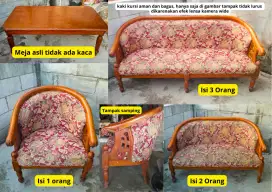 1 Set Kursi Tamu Kayu  + Meja