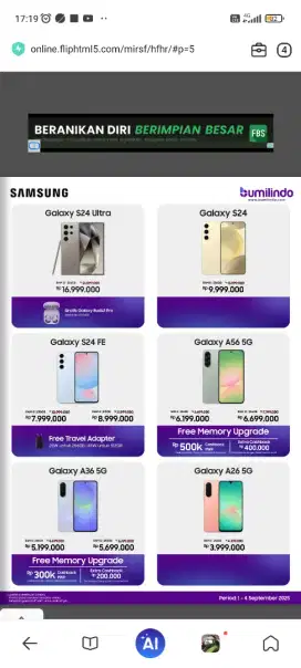 PROMO SAMSUNG BULAN INI