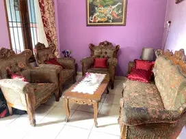 One set furniture bangku sofa meja ruang tamu | kayu jati kuat kokoh