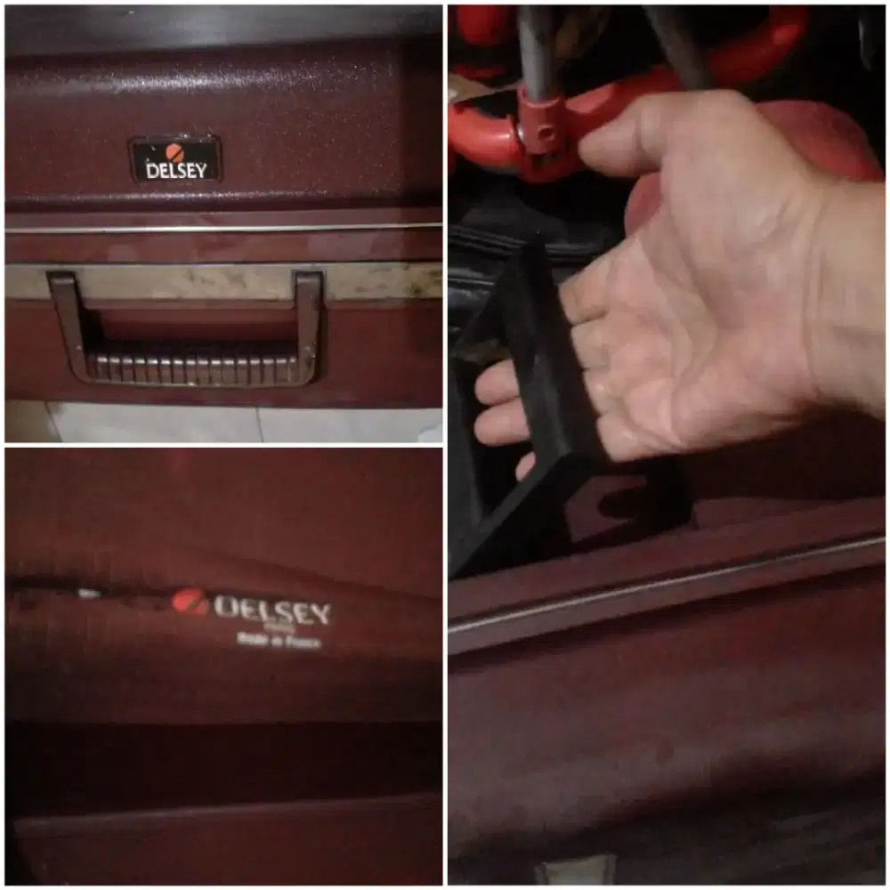 Delsey made france tas koper travel besar  retro authentic delsey