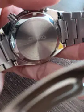 Seiko cronograph black dial silver