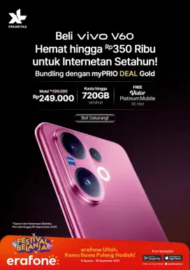 SETIAP PEMBELIAN VIVO V60 SERIES DAN X FOLD  TEBUS MURAH KUOTA XL PRIO