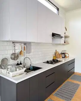 Custom Interior Kitchen Set, Backdrop TV, Lemari, Wardrobe, Kitchenset