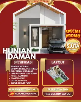 Rumah cluster dijual di pasir putih sawangan depok