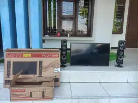 TV polytron 32 inch lengkap dengan speaker