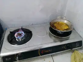 Kompor 2 tungku murah + selang regulator+gas lpg 3 kg