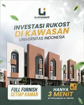 Investasi Rukost 10 Kamar UI Studente - Dekat Kampus UI