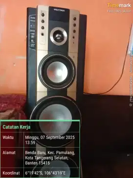 Jual speaker aktif ngebas merek Politron  jual 1.200
