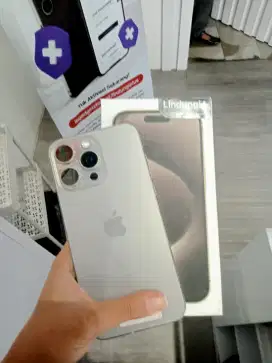 iphone 15 pro max 1tb warna natural titanium normal Full set