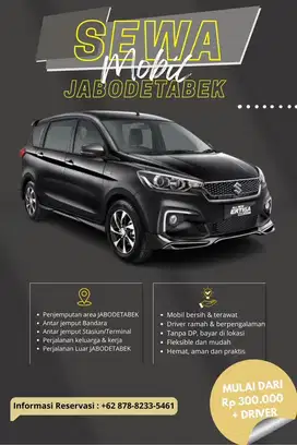 Sewa mobil harian/jam dengan driver