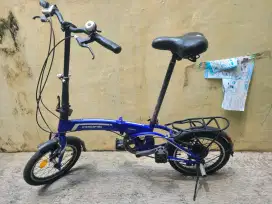 sepeda lipat pacific 2990 roda 16 inch biru folding bike
