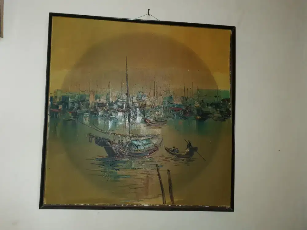 Lukisan pemandangan Kapal
