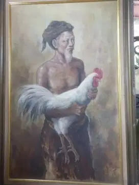 Lukisan Kakek dan Ayam
