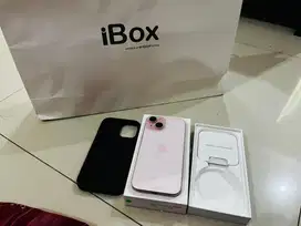 Iphone 15 256GB Pembelian Resmi iBox 22 Maret 2026 Pink Mulus 99%