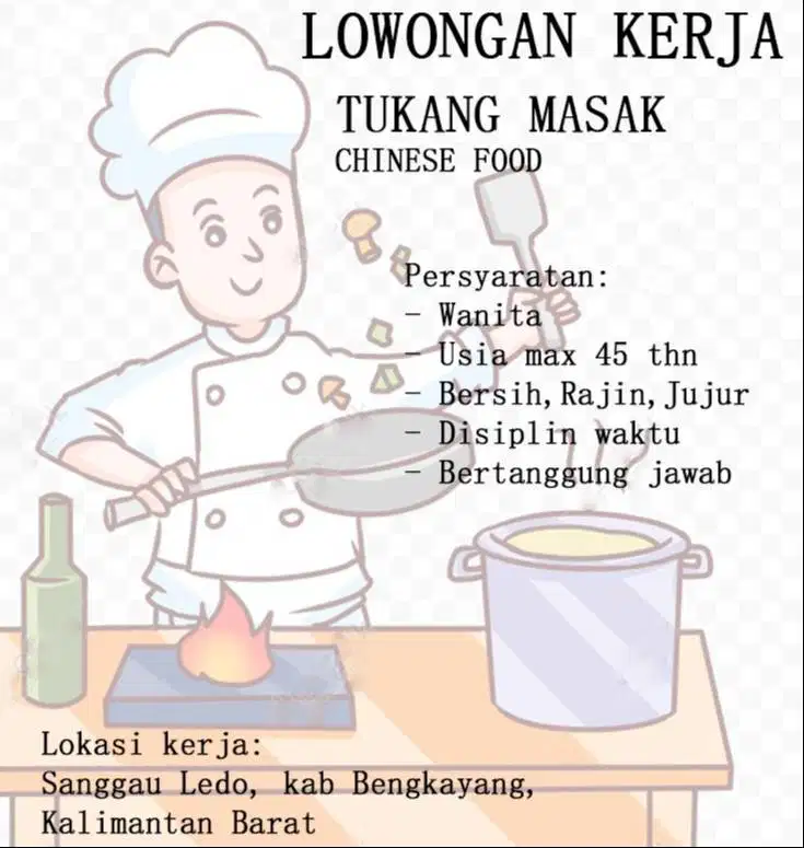 Lowongan kerja Tukang Masak
