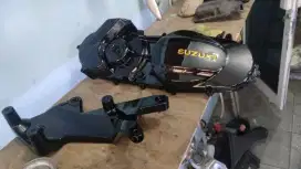 Arm/Bracket knalpot Skywave Hayate Repaint Black