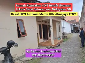 KONTRAKAN MAHASISWA 4KT AREA SETURAN UPN NOLOGATEN PERUMNAS OB SELOKAN