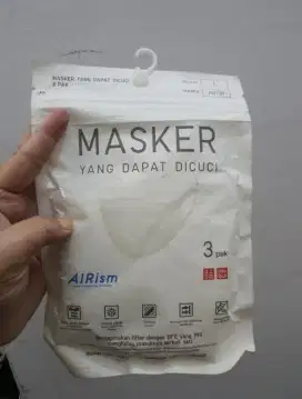 Baru Original Uniqlo Airism - Masker Kain isi 3pcs
