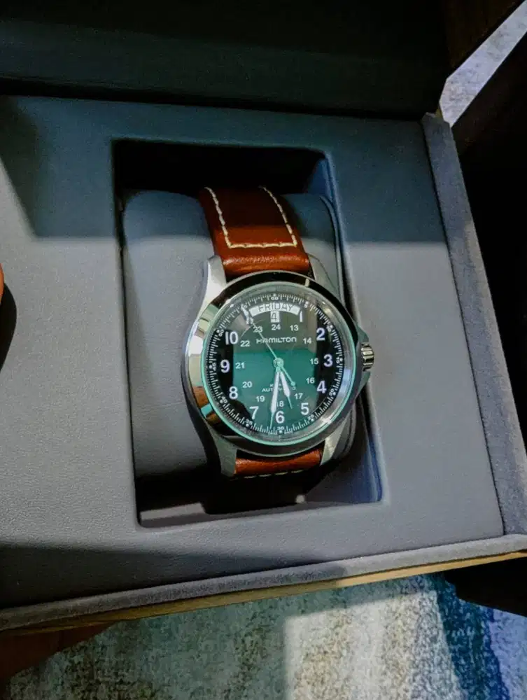 JAM TANGAN HAMILTON KHAKI FIELD KING DAY DATE AUTOMATIC