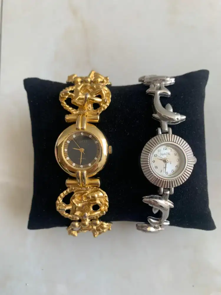 Jam vintage Dolphin & gucci miyota japan
