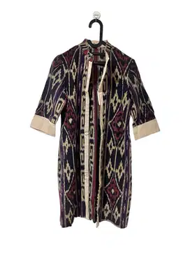 Outer Tenun Tunik Wanita Motif Tenun Etnik Casual